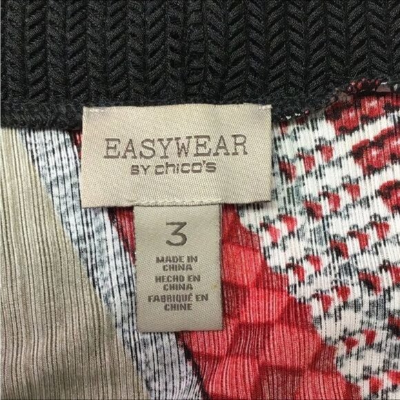 EasyWear by Chico’s Women’s 3/4 Sleeve Mixed Media Open Front Cardigan, US XL - Picture 5 of 8